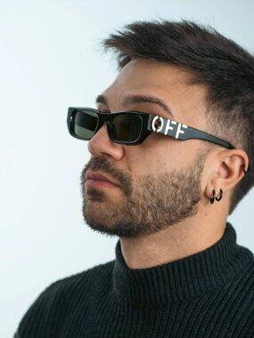 OFF-WHITE OERI124 FILLMORE 1055 BLACK SQUARE SUNGLASSES